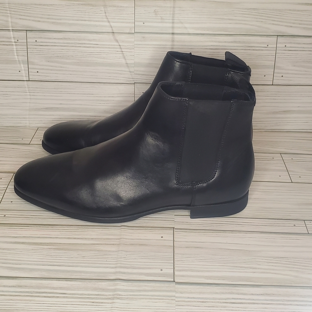 Zara‎ Black Casual Slip On Ankle Boots Womens 9 Chic Goth Hipster Punk Festival